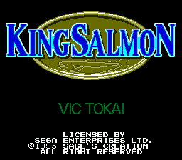 King Salmon: The Big Catch title screen for Sega Genesis